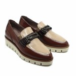 DL Sport mocassin Bruin / Beige lakleer 6370